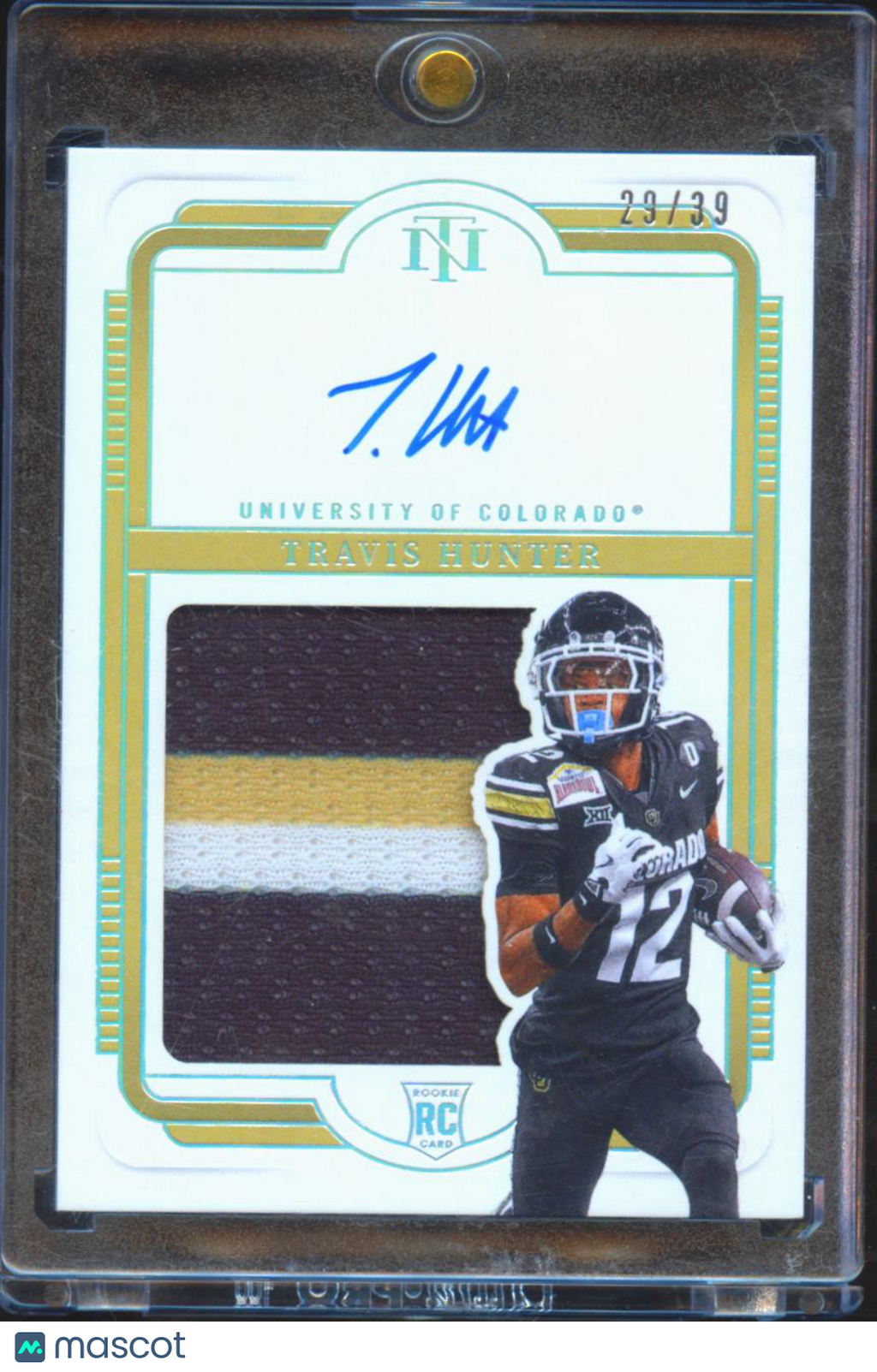 Travis Hunter 2025 National Treasures Auto Autograph Patch RC 29/39 Colorado