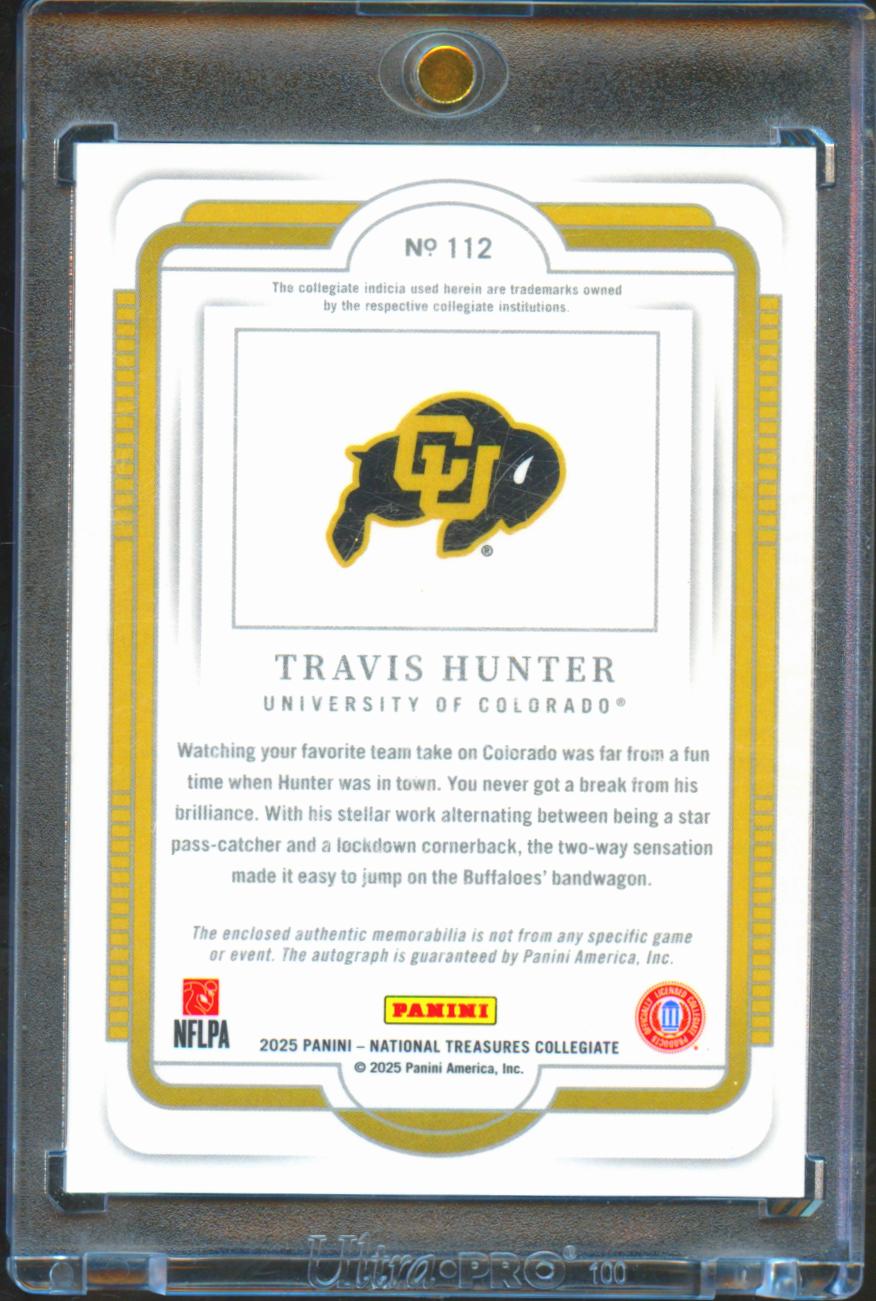 Travis Hunter 2025 National Treasures Auto Autograph Patch RC 29/39 Colorado