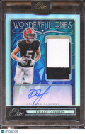 Drake London 2024 Panini One Auto Autograph Patch 89/99 Atlanta Falcons