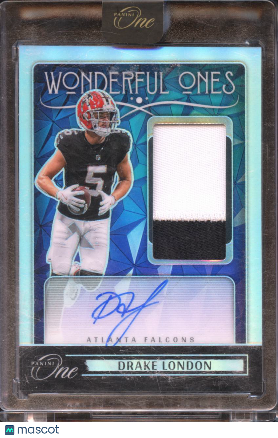 Drake London 2024 Panini One Auto Autograph Patch 89/99 Atlanta Falcons