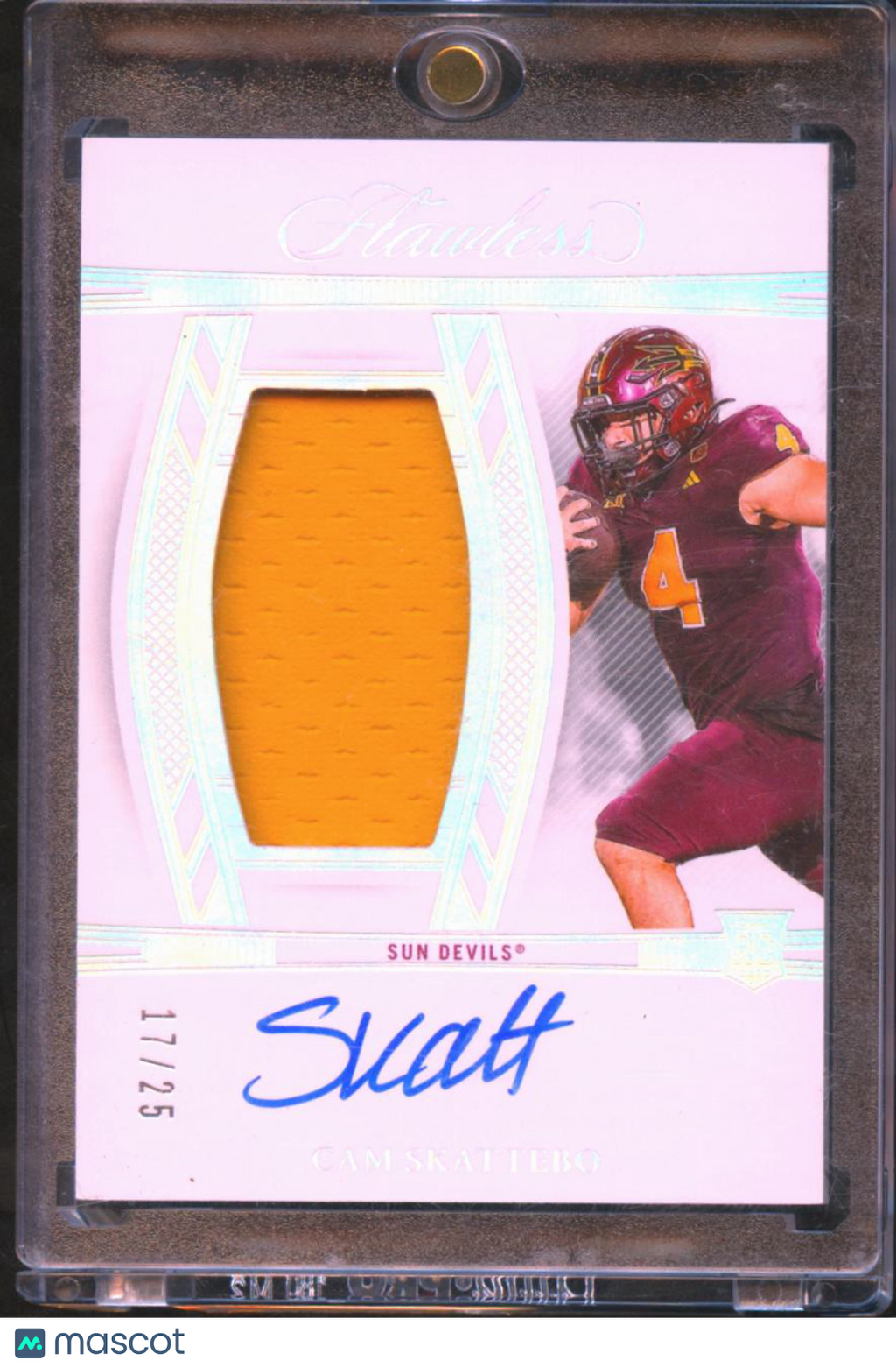 Cam Skattebo 2025 Flawless Auto Autograph Patch RC 17/25 Arizona State Giants