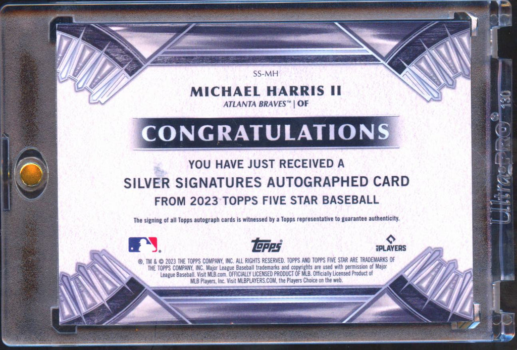 Michael Harris II 2023 Topps Five Star Auto Autograph RC 20/20 Atlanta Braves