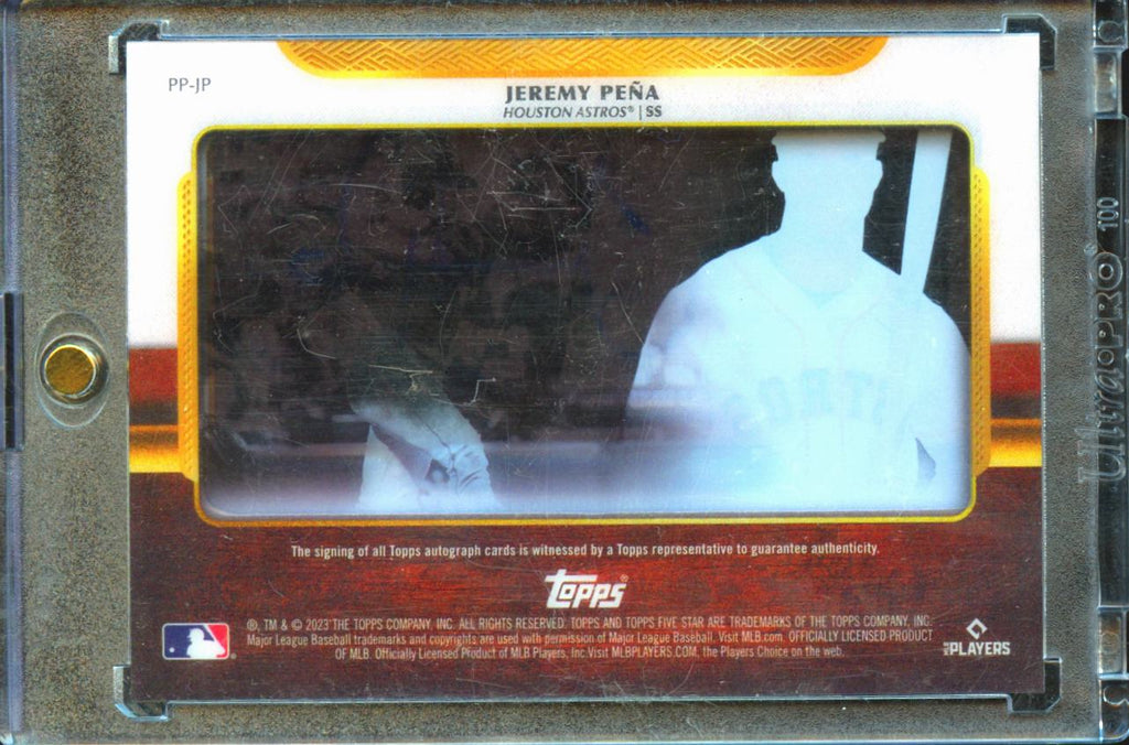 Jeremy Pena 2023 Topps Five Star Auto Autograph 7/15 Houston Astros