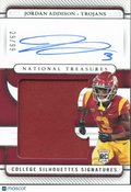 Jordan Addison 2023 National Treasures Auto Autograph Patch RC 29/99 USC Trojans