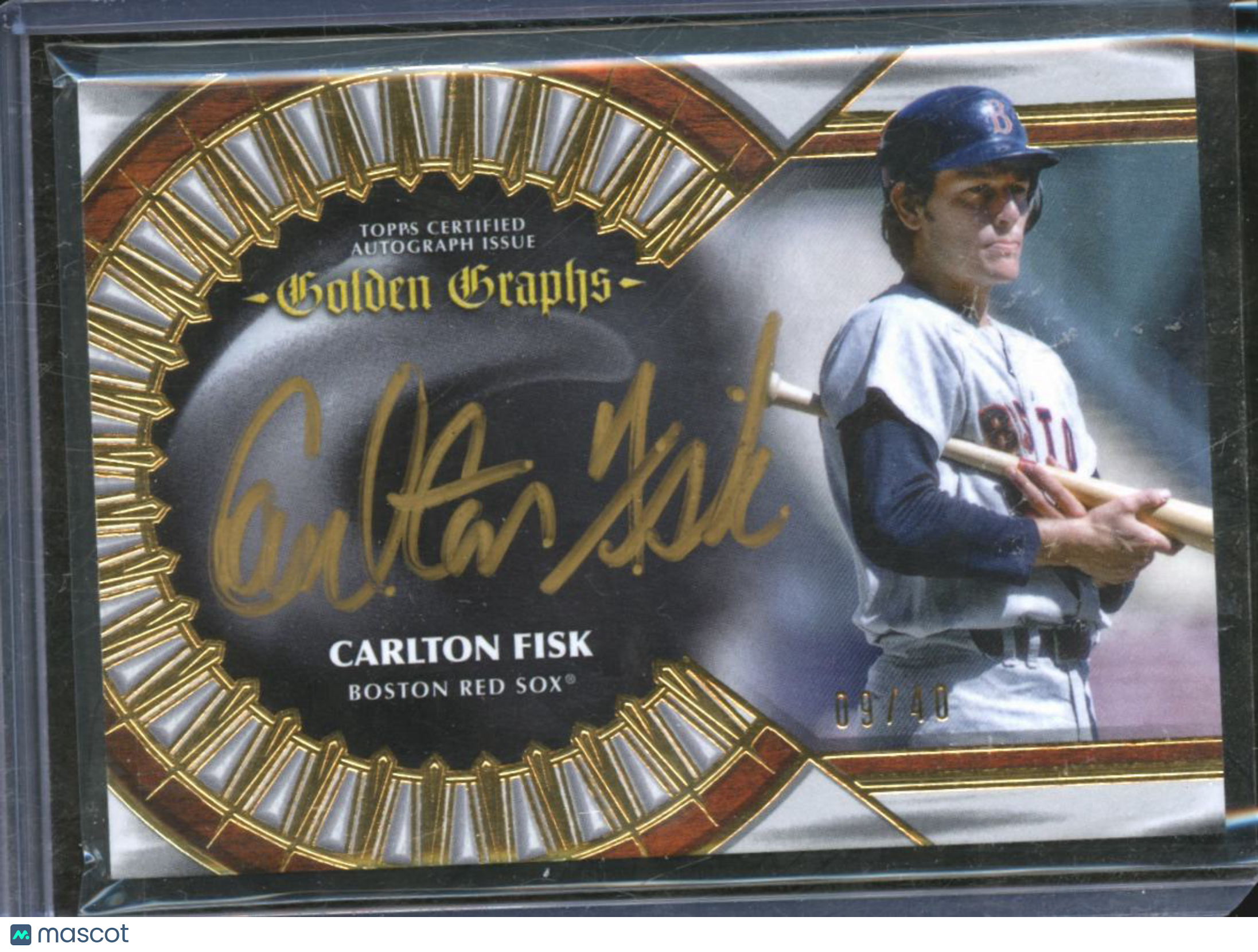Carlton Fisk 2023 Topps Five Star Golden Auto Autograph 9/40 Boston Red Sox