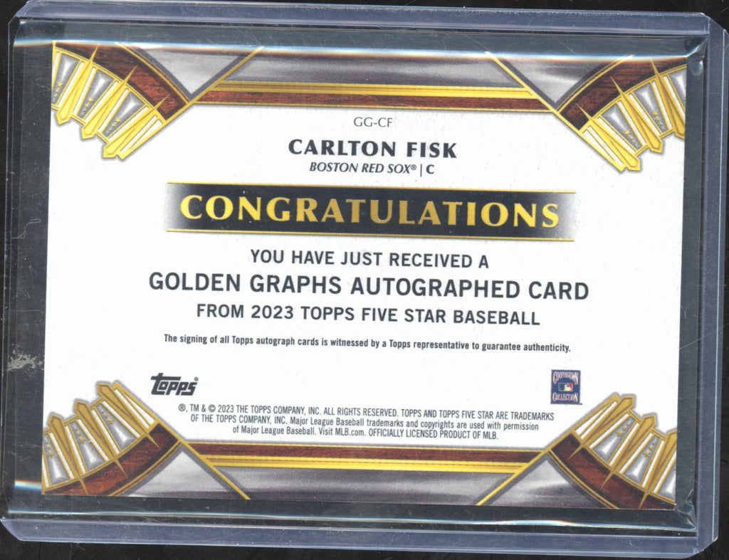 Carlton Fisk 2023 Topps Five Star Golden Auto Autograph 9/40 Boston Red Sox