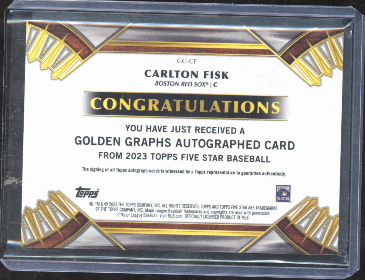 Carlton Fisk 2023 Topps Five Star Golden Auto Autograph 9/40 Boston Red Sox