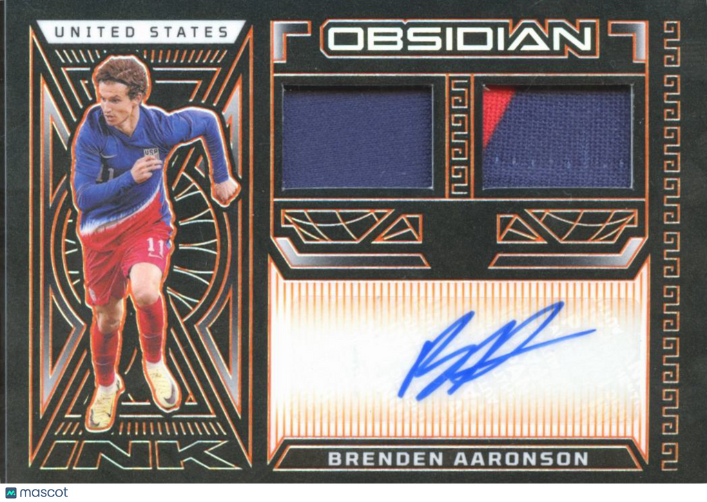 Brenden Aaronson 2023-24 Obsidian Auto Autograph Patch 22/75 United States