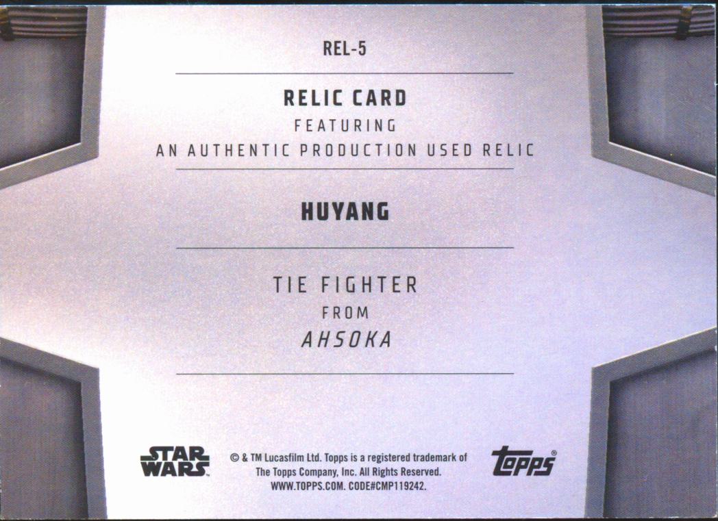 Huyang 2025 Topps Star Wars Masterwork Authentic Tie Fighter Prop Relic 32/50