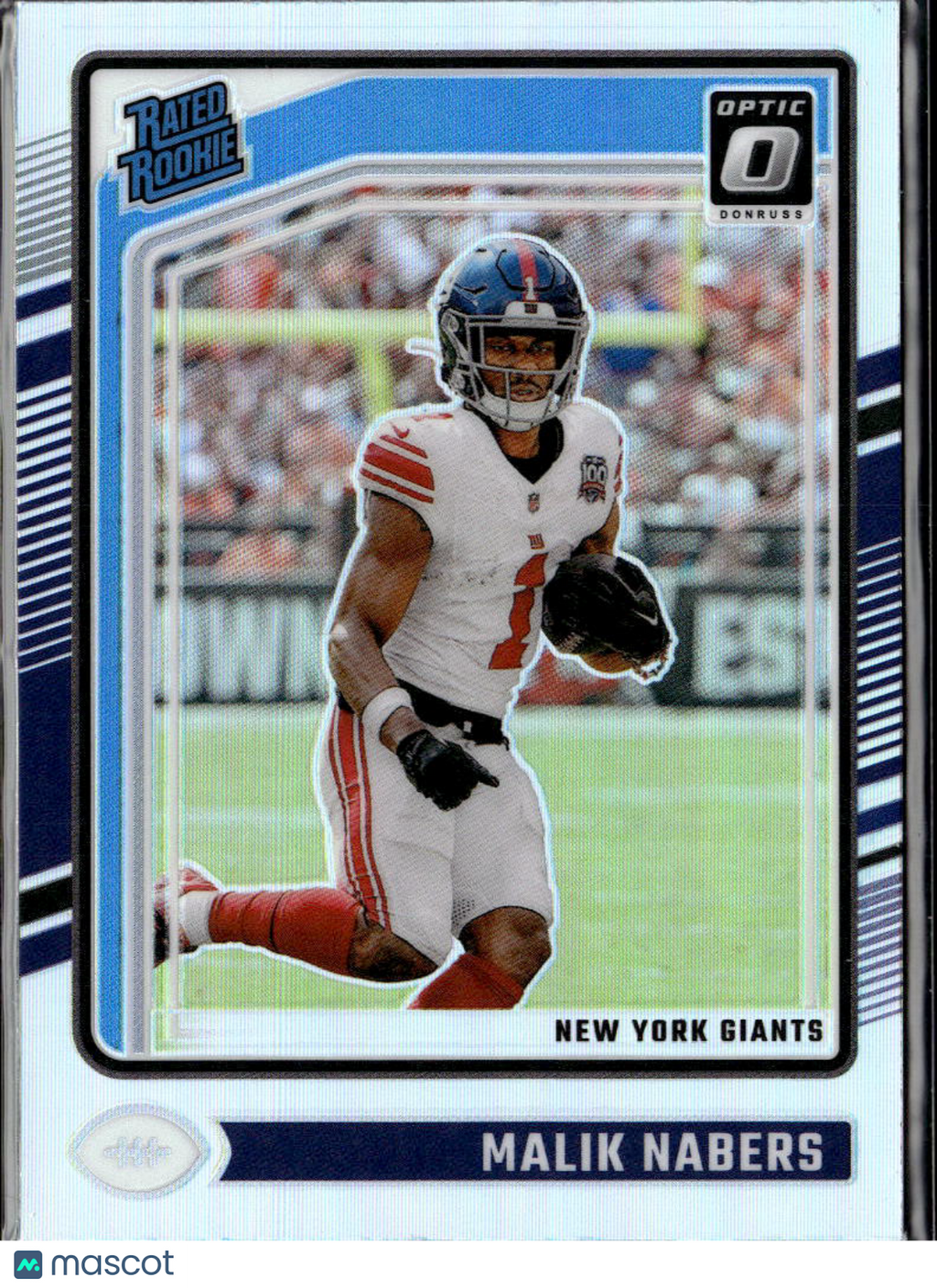 Malik Nabers 2024 Optic Rated Rookie RC Silver Holo Prizm New York Giants