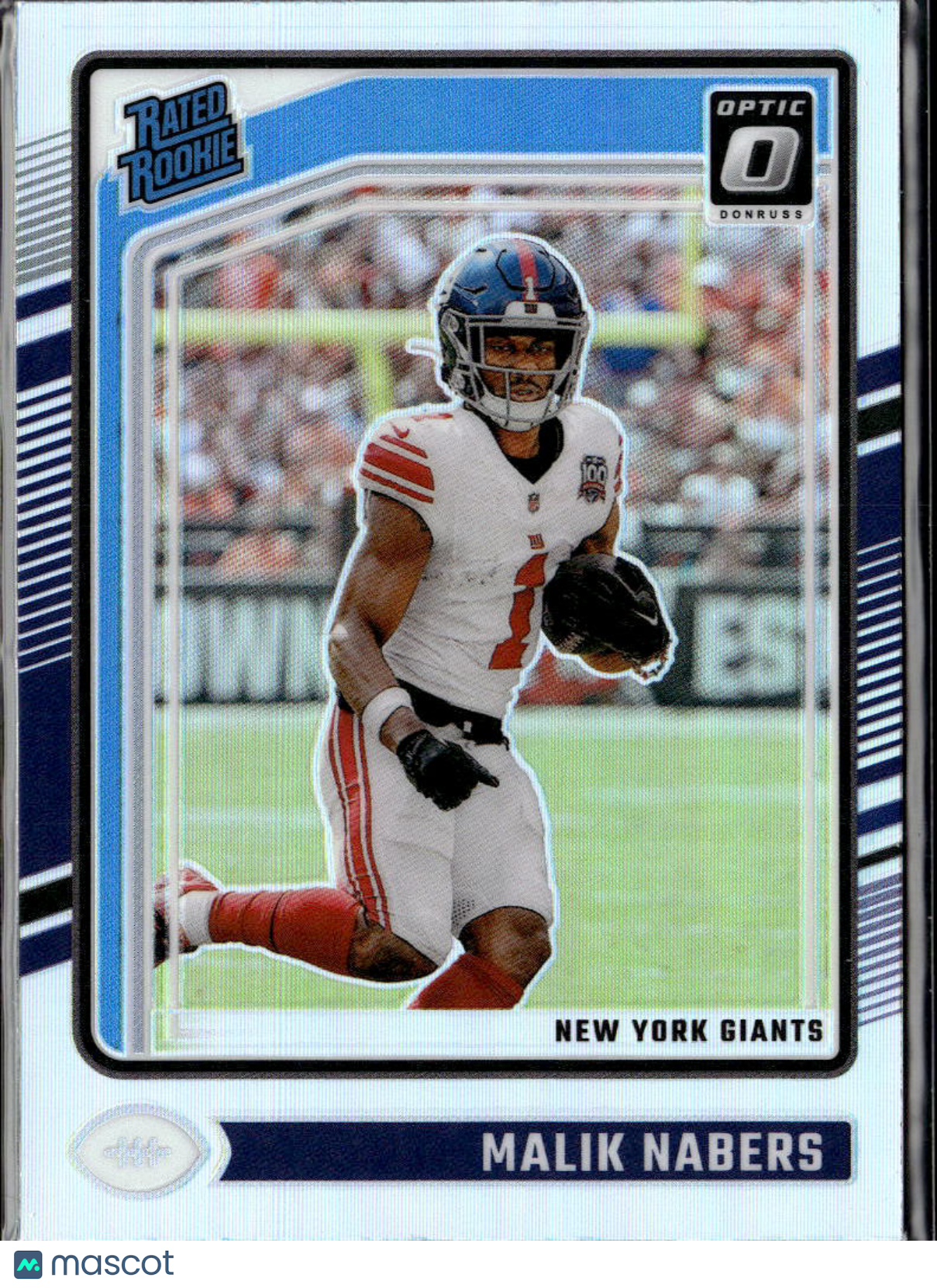 Malik Nabers 2024 Optic Rated Rookie RC Silver Holo Prizm New York Giants