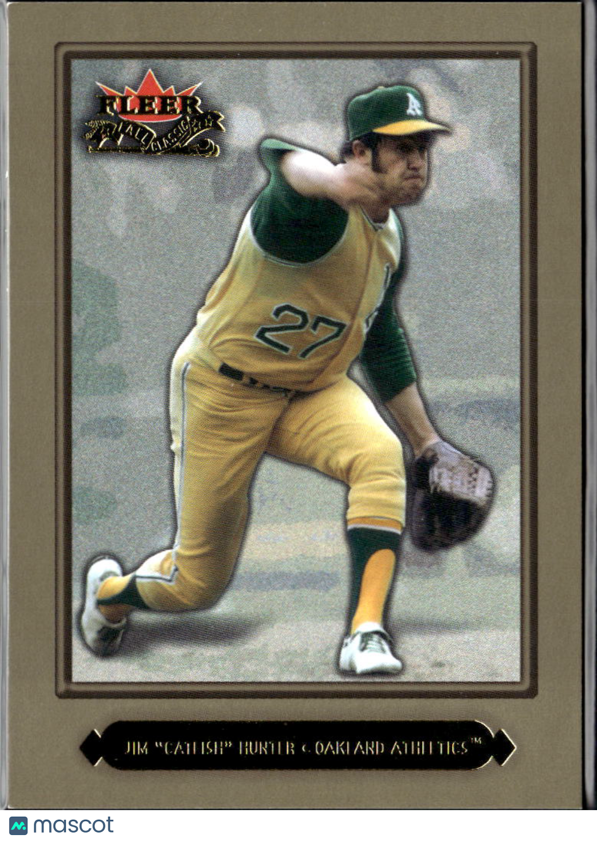 Jim "Catfish" Hunter 2002 Fleer Fall Classic GOLD 46/50 Oakland Athletics