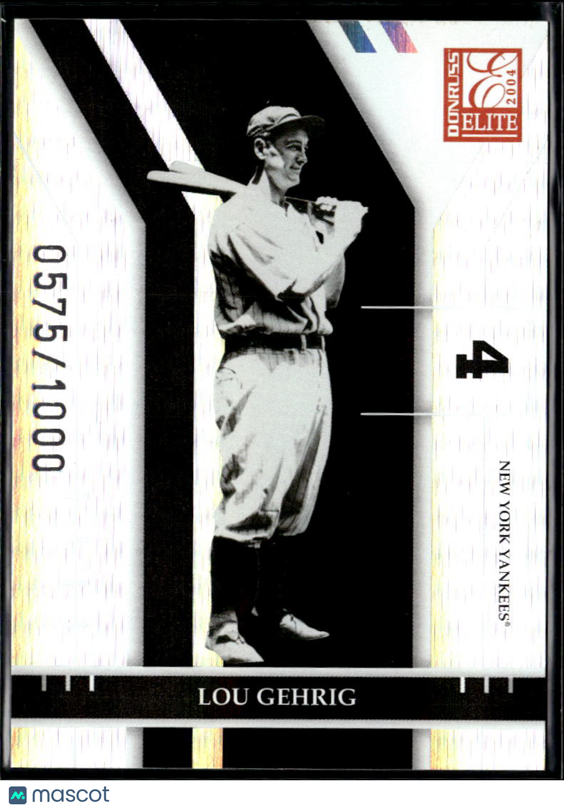 Lou Gehrig 2004 Donruss Elite 0575/1000 New York Yankees