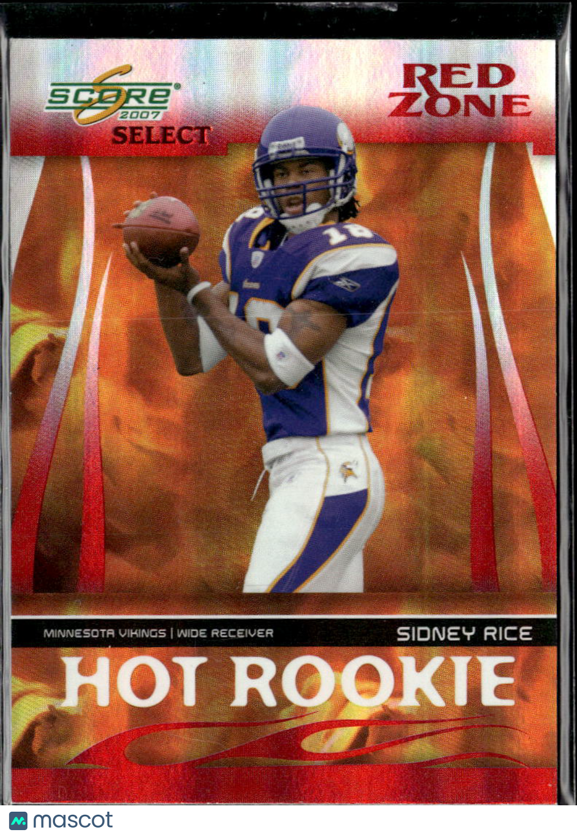 Sidney Rice 2007 Score Select Red Zone Rookie RC 2/25 Minnesota Vikings