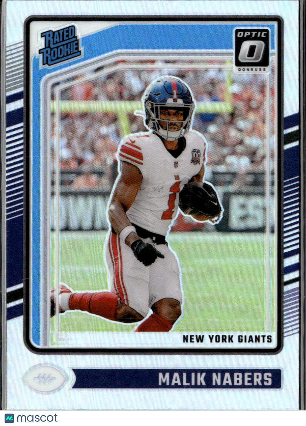 Malik Nabers 2024 Optic Rated Rookie RC Silver Holo Prizm New York Giants