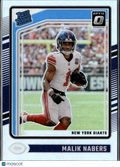 Malik Nabers 2024 Optic Rated Rookie RC Silver Holo Prizm New York Giants