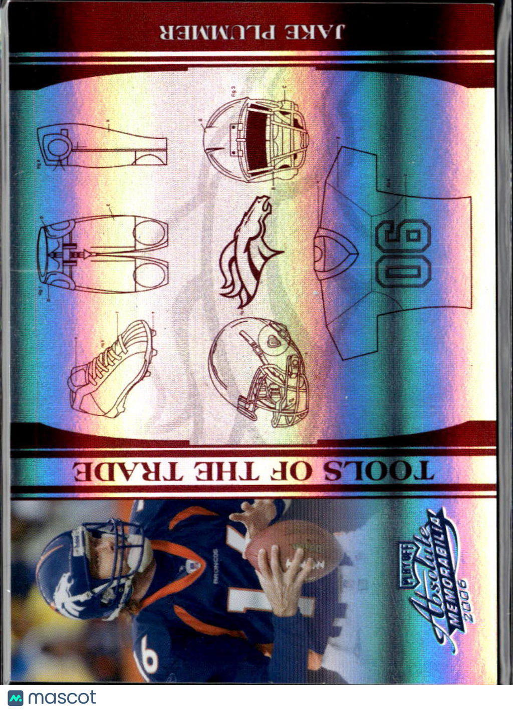 Jake Plummer 2006 Absolute Tools of the Trade Platinum 17/25 Denver Broncos