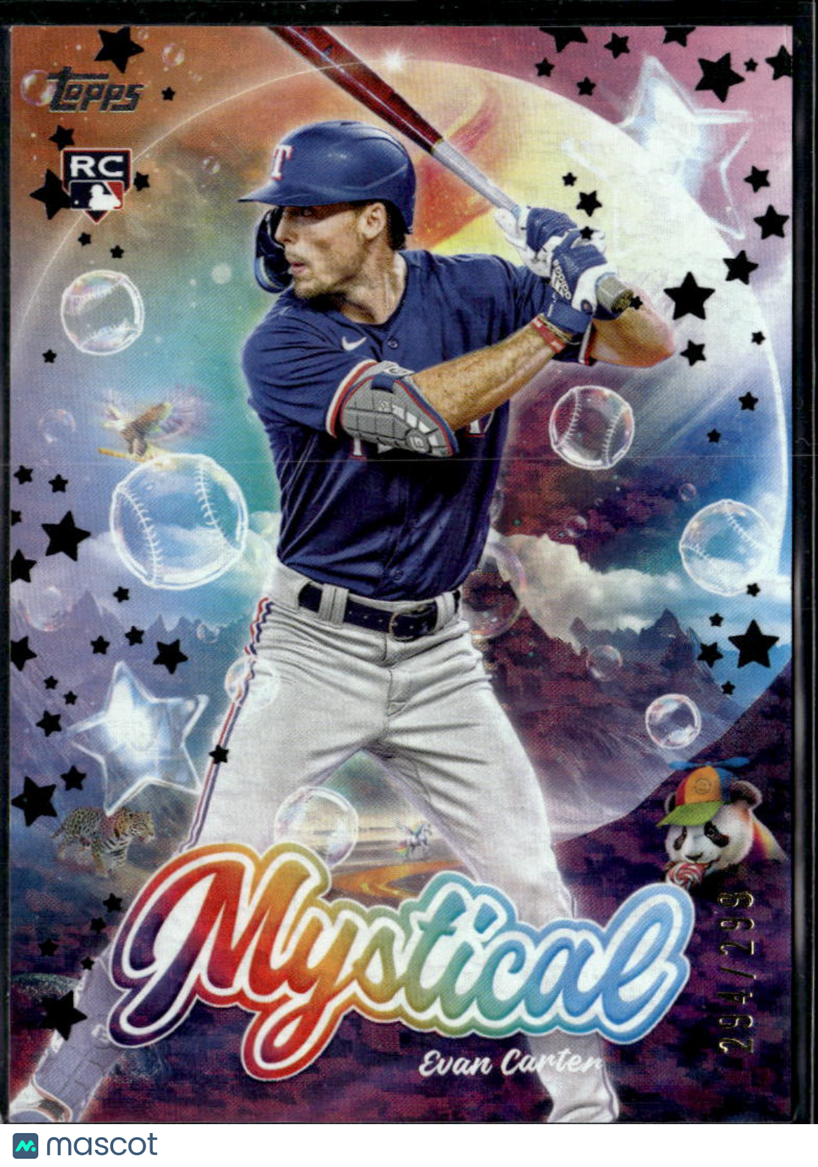 Evan Carter 2024 Topps Mystical Black Rookie RC 294/299 Texas Rangers