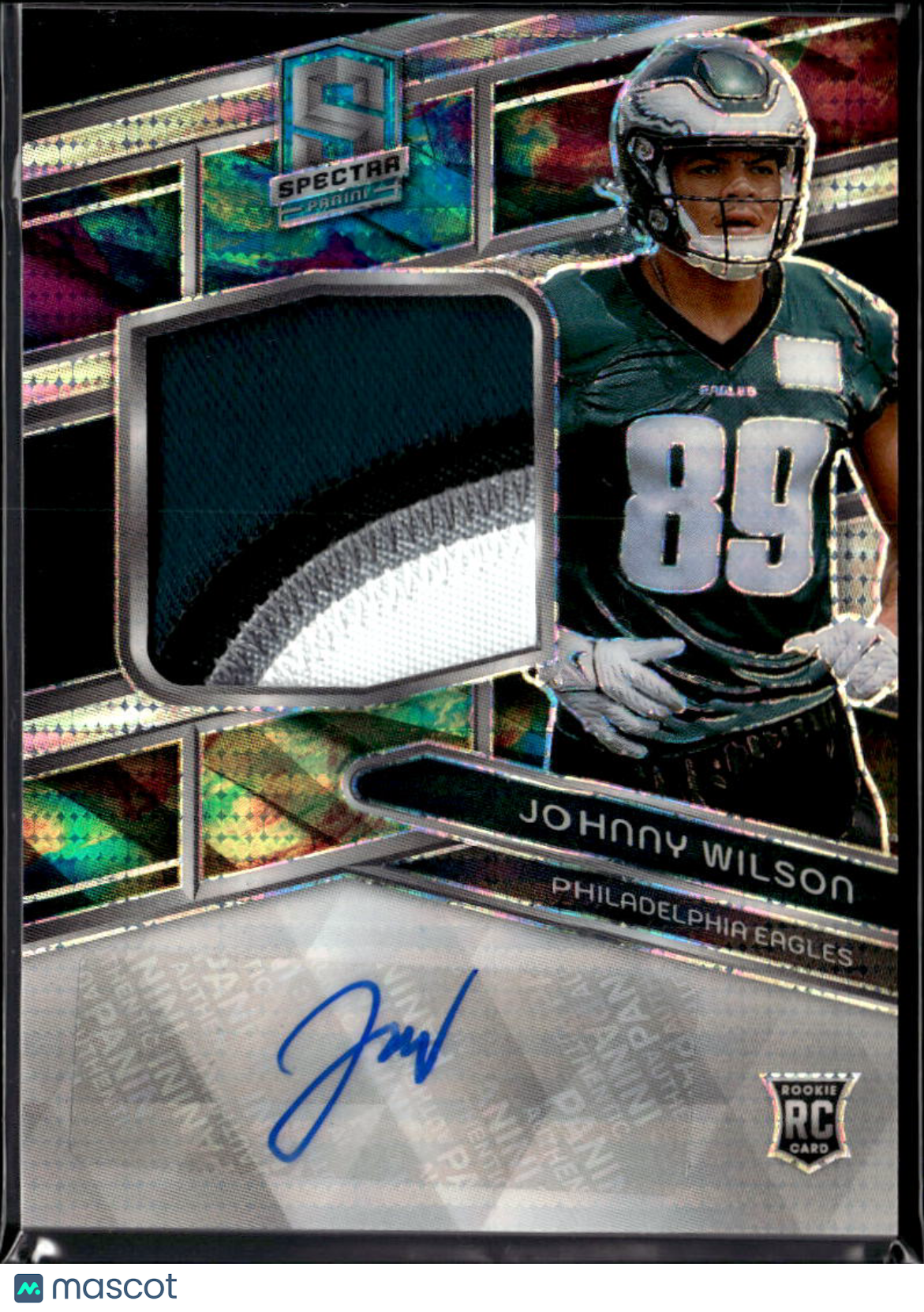 Johnny Wilson 2024 Spectra Auto Autograph Patch RC 2/75 Philadelphia Eagles