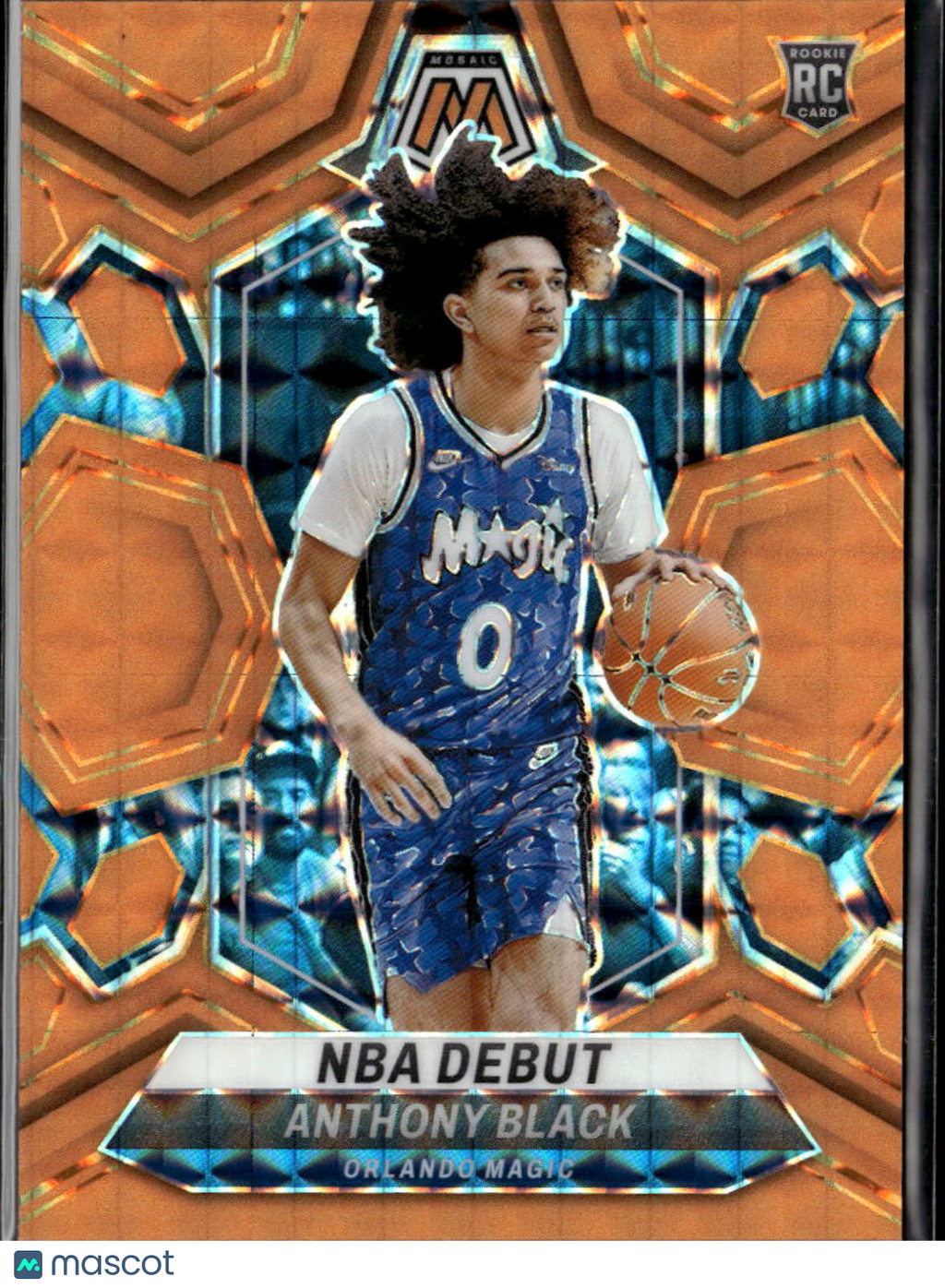 Anthony Black 2023-24 Mosaic Orange Fluorescent Prizm RC 7/25 Orlando Magic