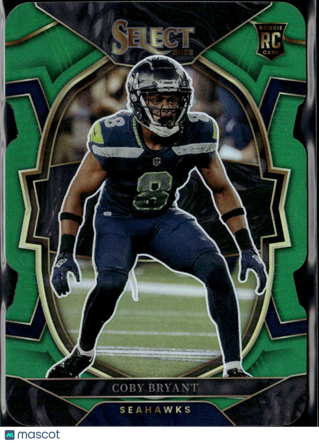 Coby Bryant 2023 Select Emerald Green Prizm Rookie RC SSP 2/5 Seattle Seahawks
