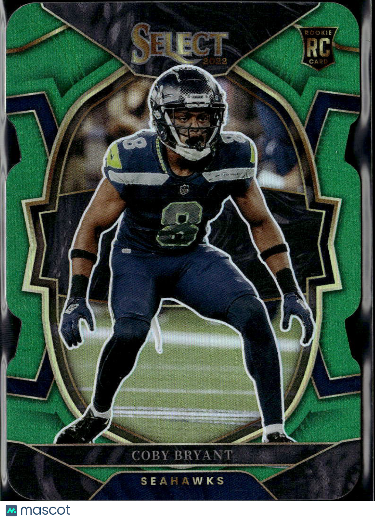 Coby Bryant 2023 Select Emerald Green Prizm Rookie RC SSP 2/5 Seattle Seahawks