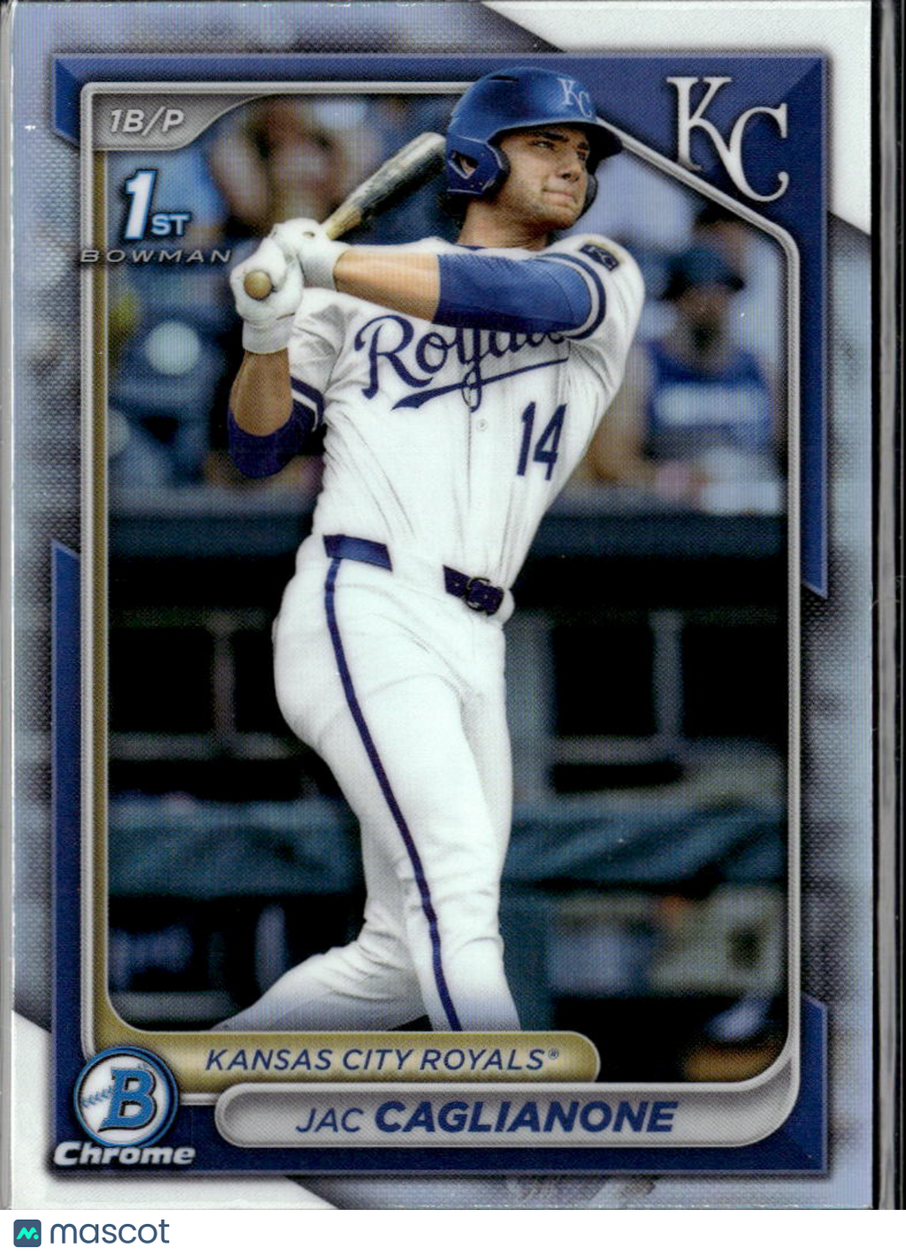 Jac Caglianone 2024 Bowman Chrome 1st Refractor Rookie RC Kansas City Royals
