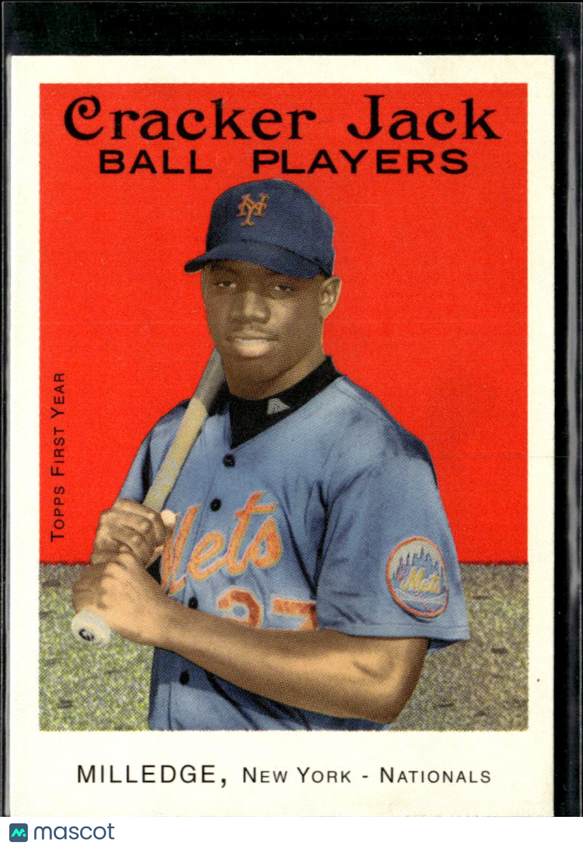 Lastings Milledge 2004 Topps Cracker Jack SSP SHORTPRINT RC Flipped Back Mets