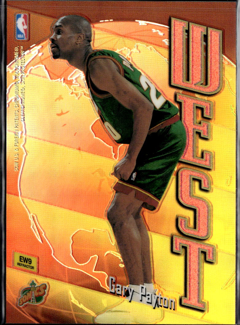 Gary Payton 1999 Topps East West Refractor Seattle SuperSonics