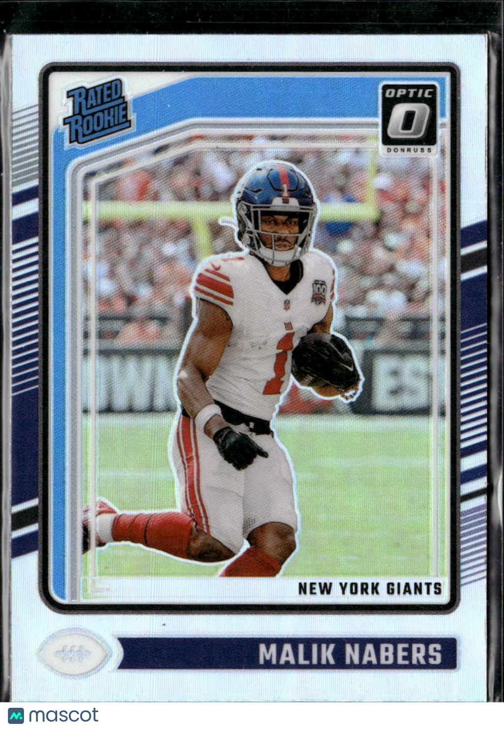 Malik Nabers 2024 Optic Rated Rookie RC Silver Holo Prizm New York Giants