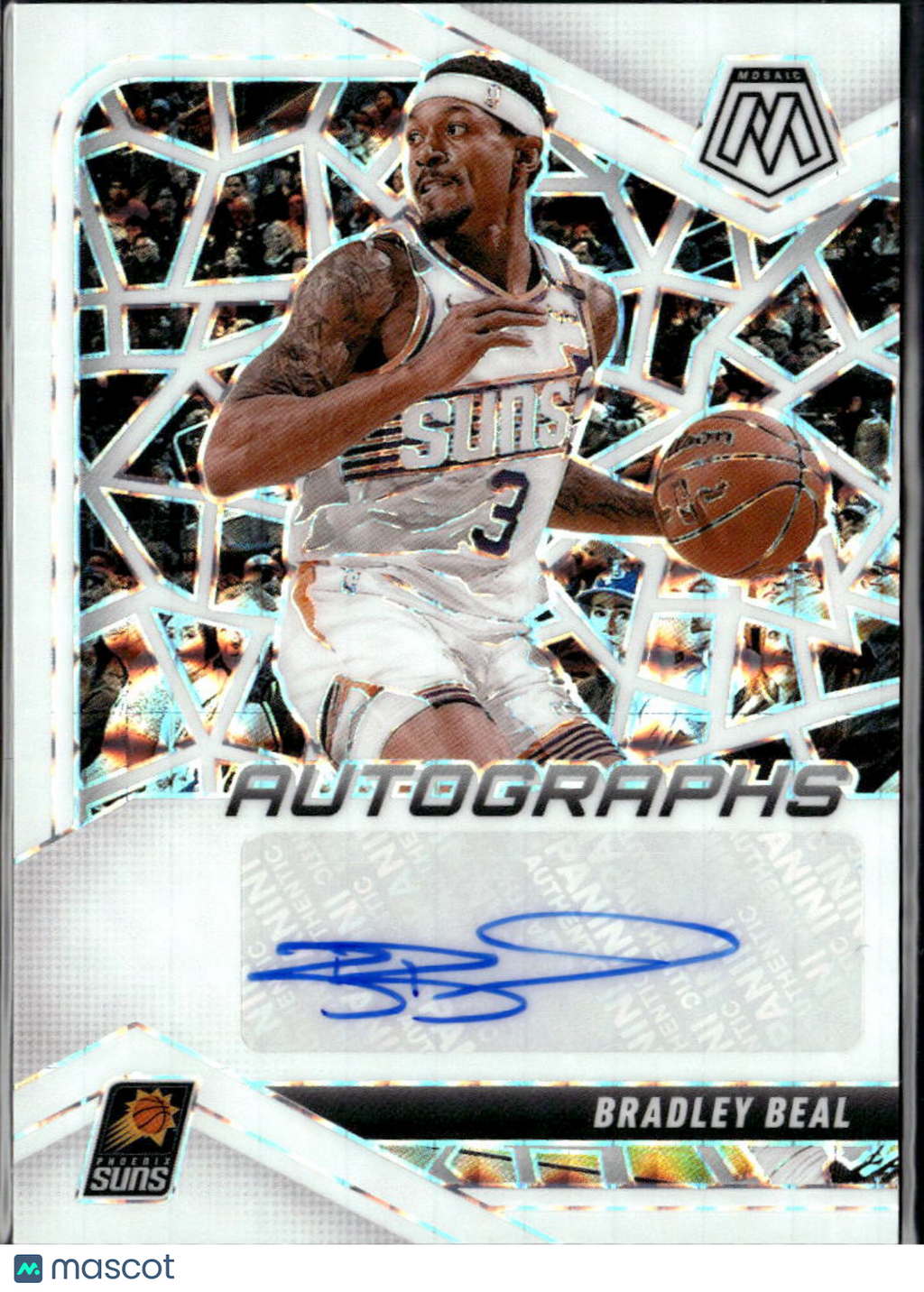 Bradley Beal 2024-25 Mosaic Auto Autograph White 25/25 Phoenix Suns