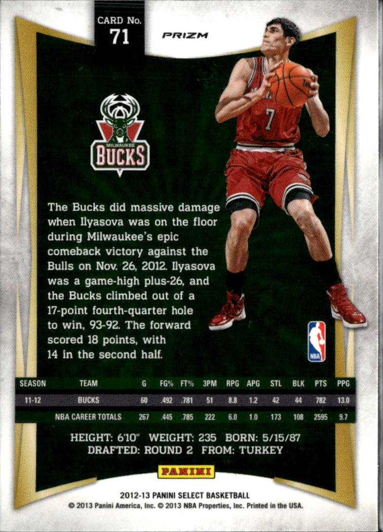 Ersan Ilyasova 2012-13 Select Silver Prizm Milwaukee Bucks
