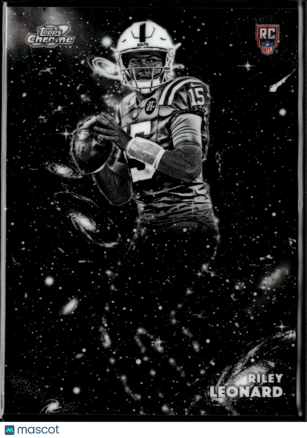 Riley Leonard 2025 Topps Chrome Cosmic SSP Constellation RC Indianapolis Colts
