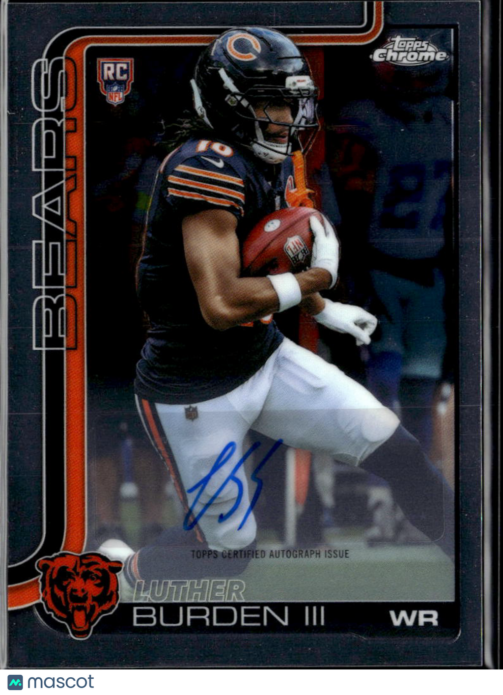 Luther Burden III 2025 Topps Chrome Auto Autograph Rookie RC Chicago Bears