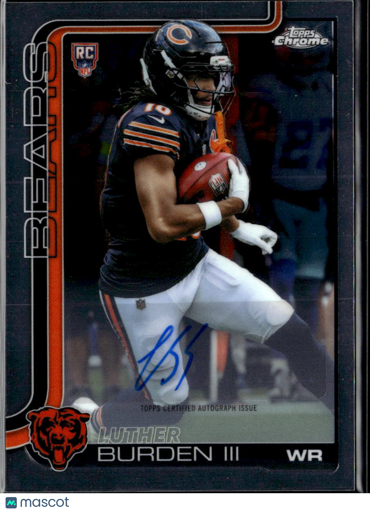 Luther Burden III 2025 Topps Chrome Auto Autograph Rookie RC Chicago Bears