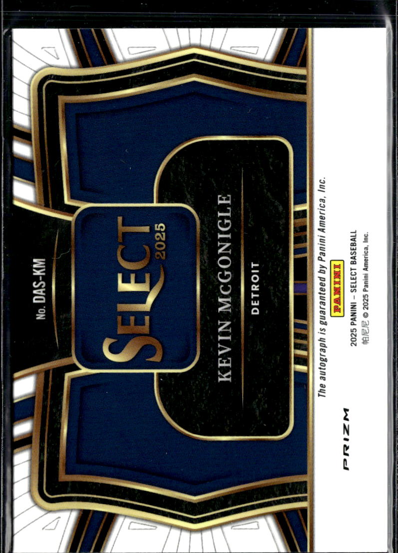Kevin McGonigle 2025 Select Auto Autograph RC Blue Detroit Tigers