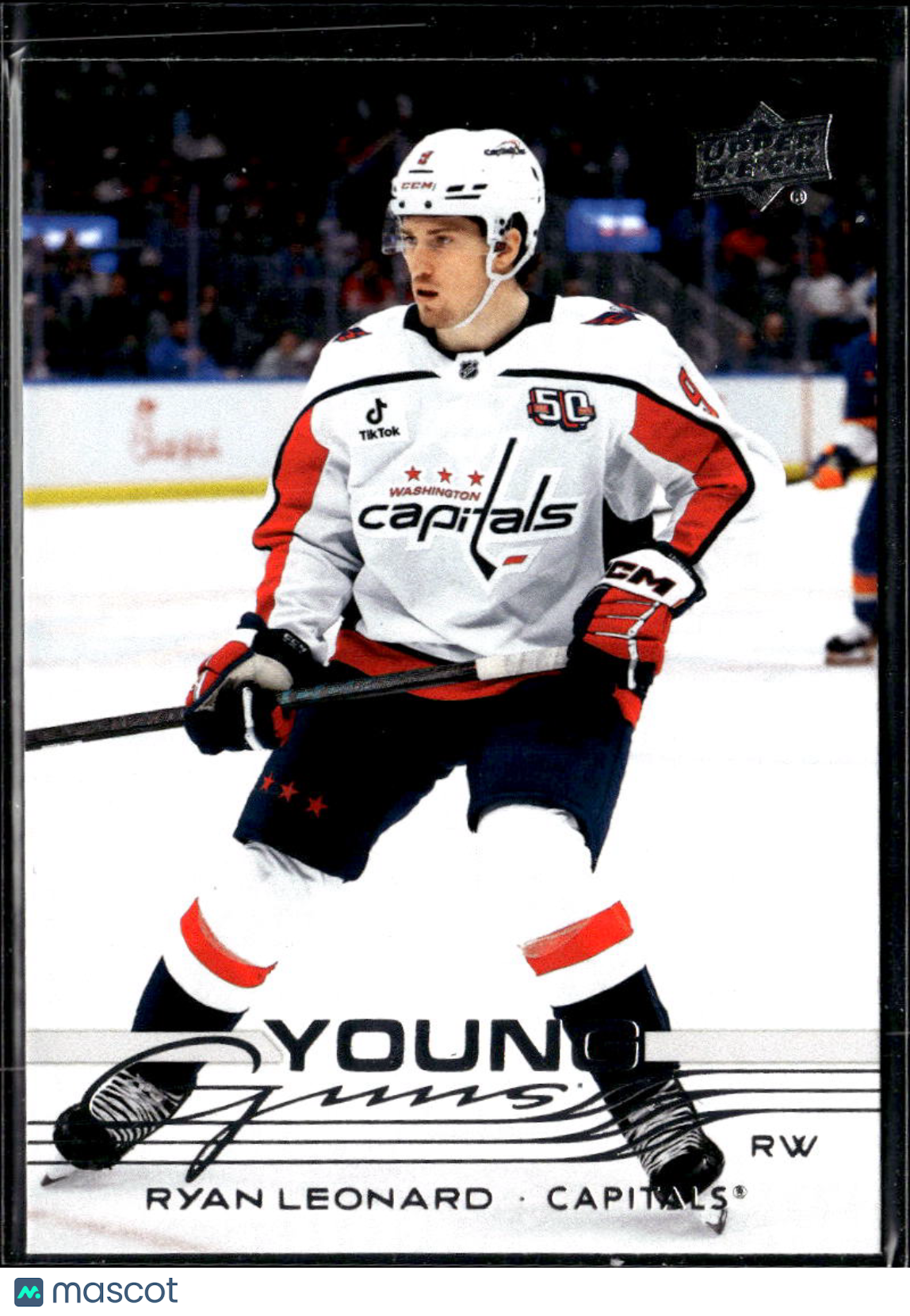 Ryan Leonard 2025-26 Upper Deck Series 1 Young Guns Rookie Washington Capitals