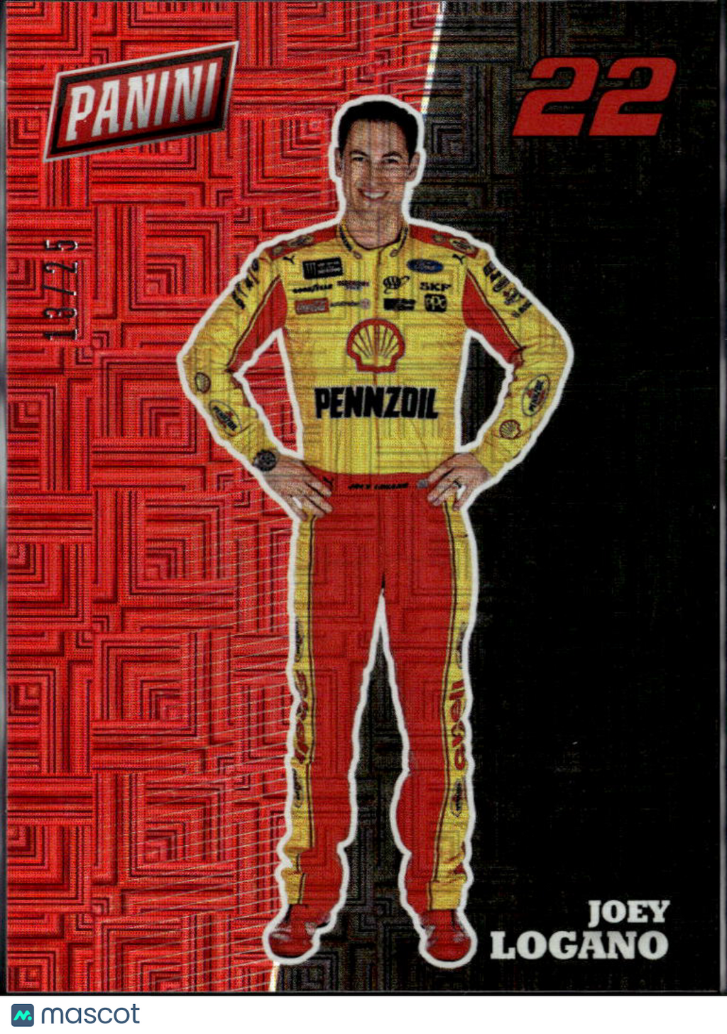 Joey Logano 2017 Panini The National Red 12/25 Team Penske
