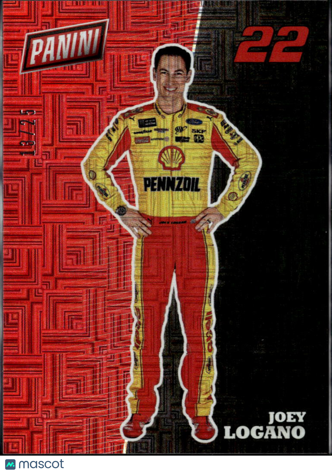 Joey Logano 2017 Panini The National Red 12/25 Team Penske