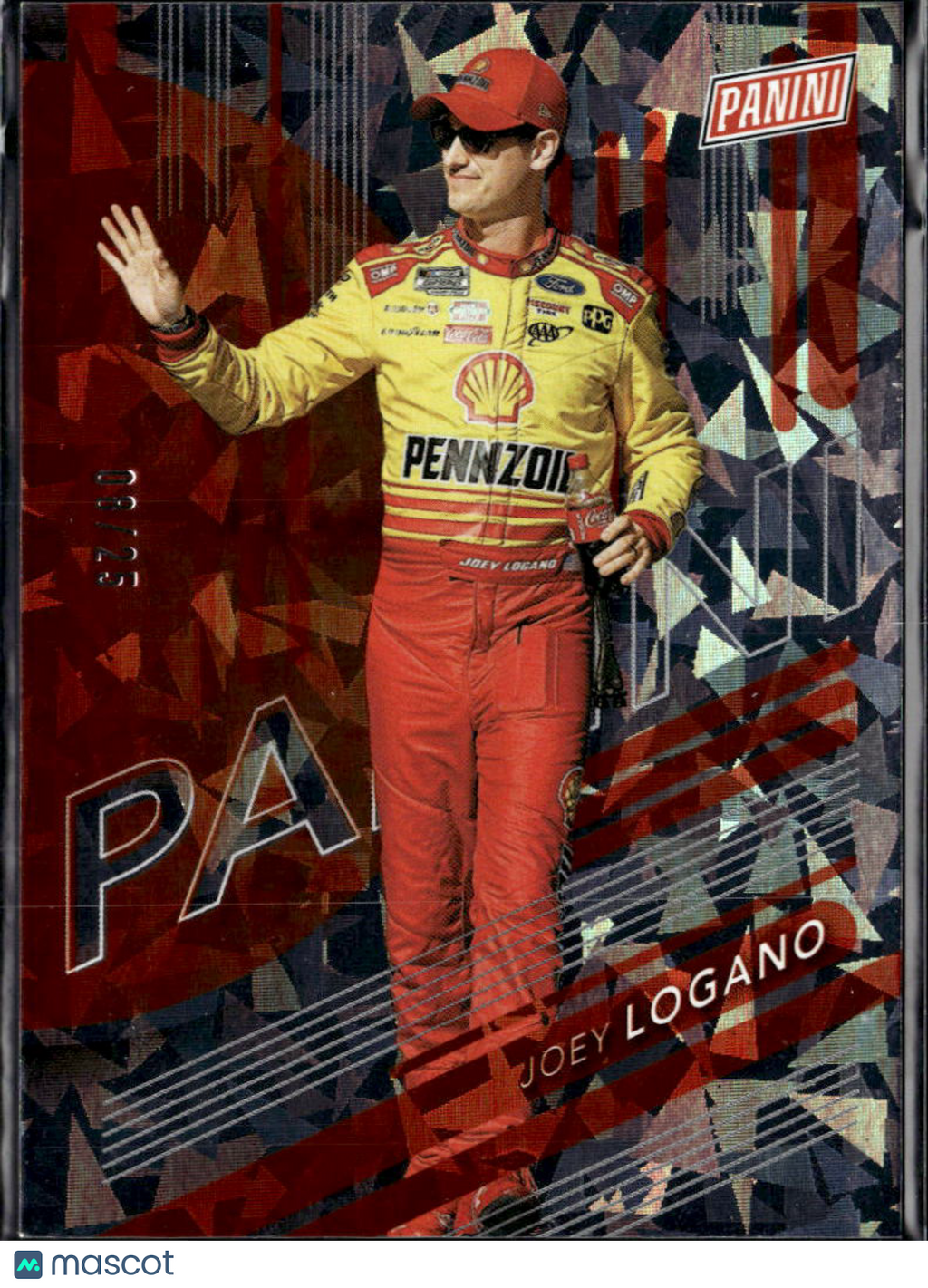 Joey Logano 2024 Panini The National Red Crackede Ice 8/25 Team Penske