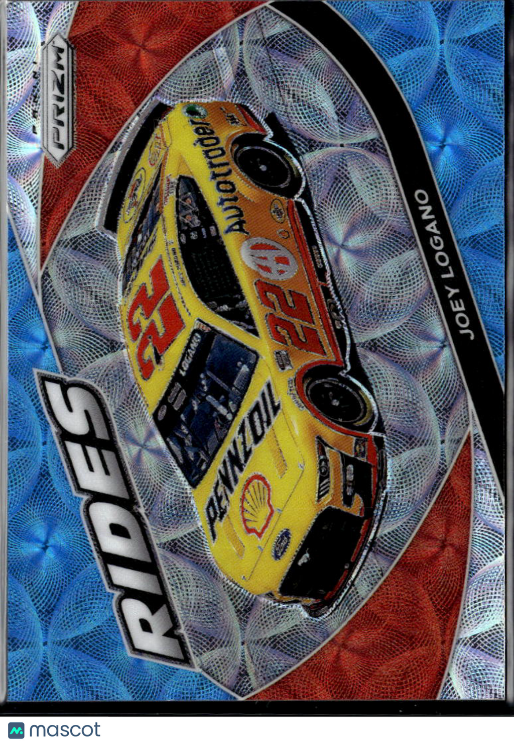 Joey Logano 2022 Panini Prizm Racing Rides Blue Scope 68/99 Team Penske