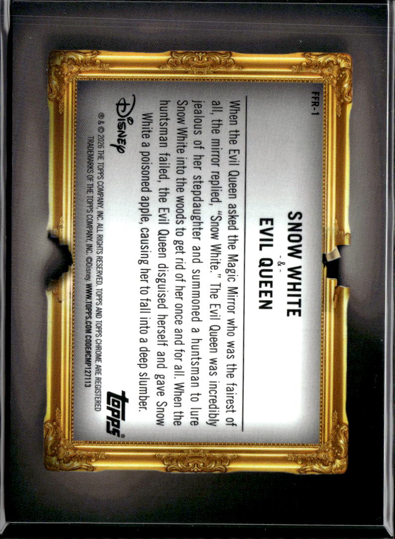 Snow White / Evil Queen 2026 Topps Chrome Disney GOLD Refractor 14/50