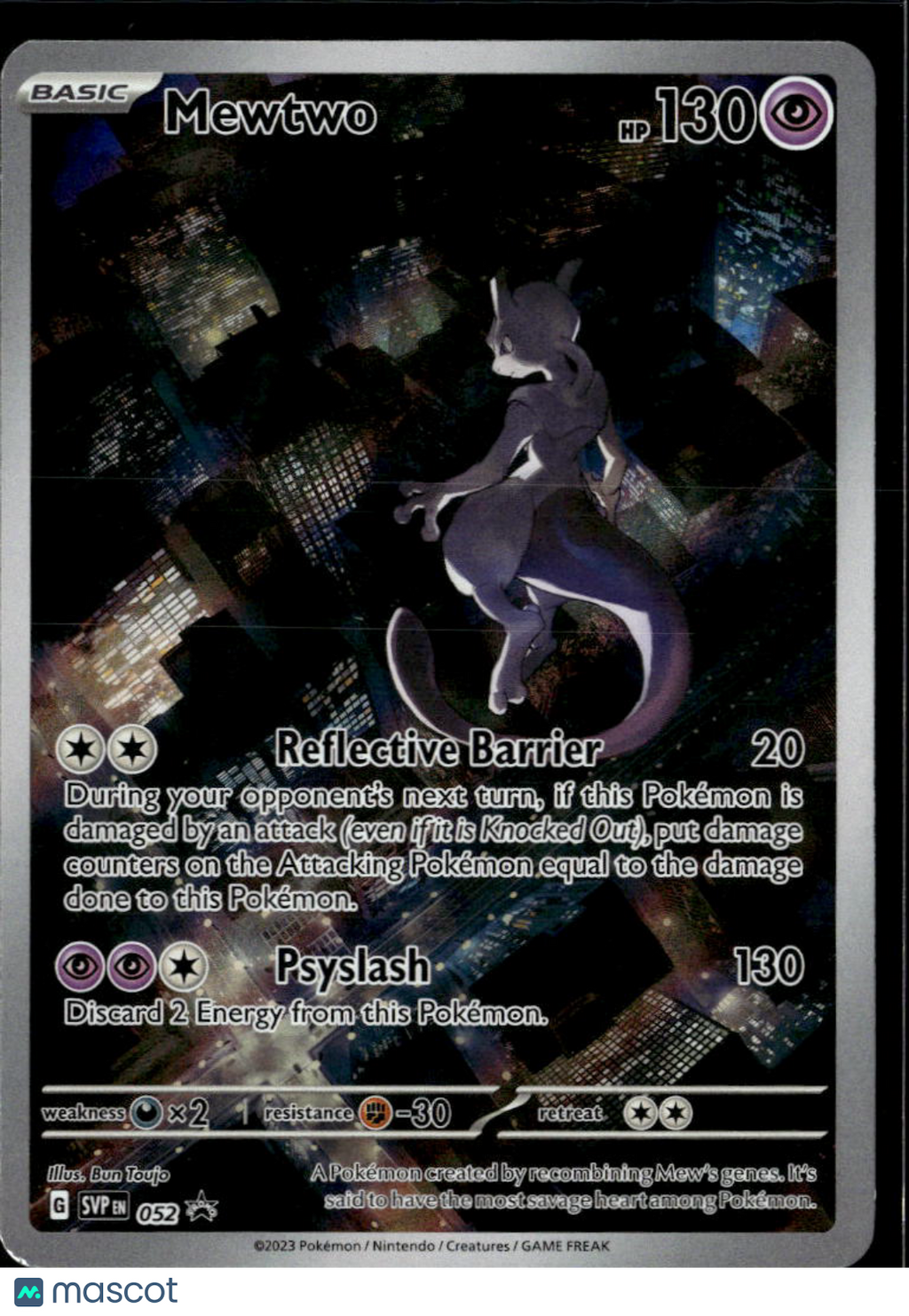 Mewtwo 2023 Scarlet & Violet Holo Black Star Promo #SVP EN 052