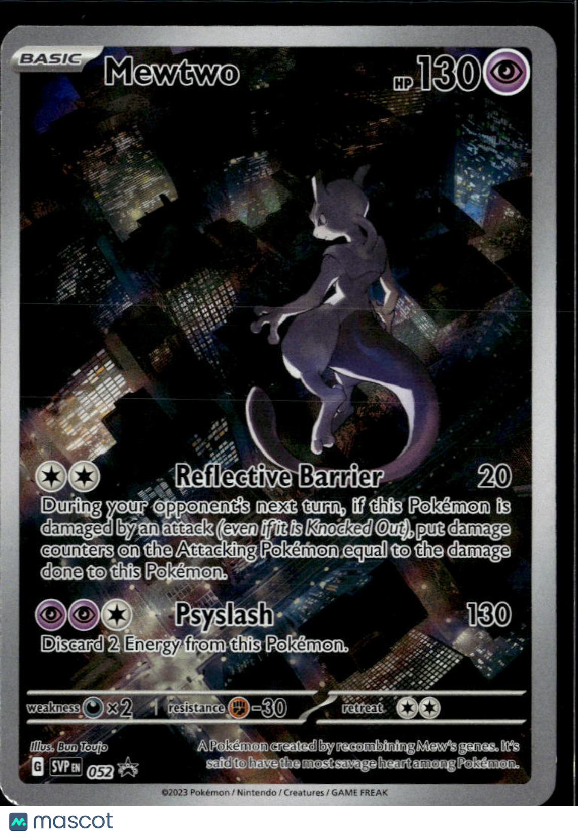 Mewtwo 2023 Scarlet & Violet Holo Black Star Promo #SVP EN 052