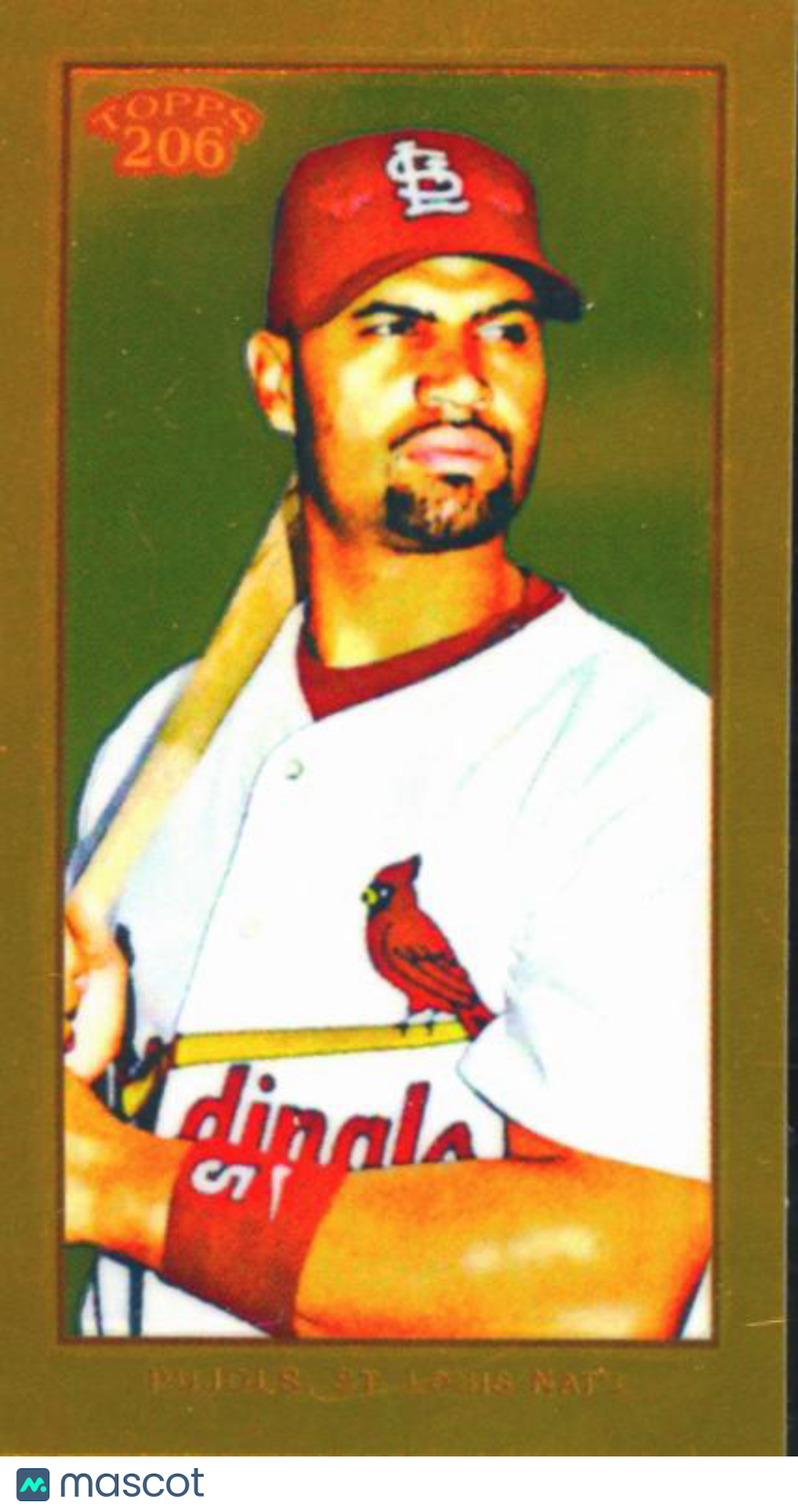 Albert Pujols 2009 Topps 206 Piedmont GOLD Mini 7/50 St. Louis Cardinals