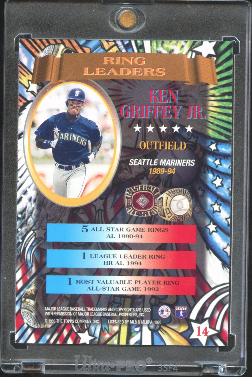 Ken Griffey Jr. 1995 Topps Ring Leaders Insert #14 Seattle Mariners
