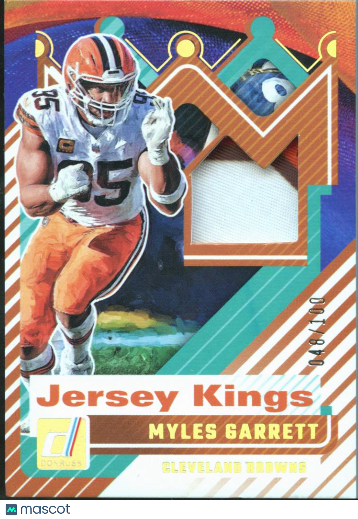 Myles Garrett 2025 Donruss Jersey Kings Patch 48/100 Cleveland Browns