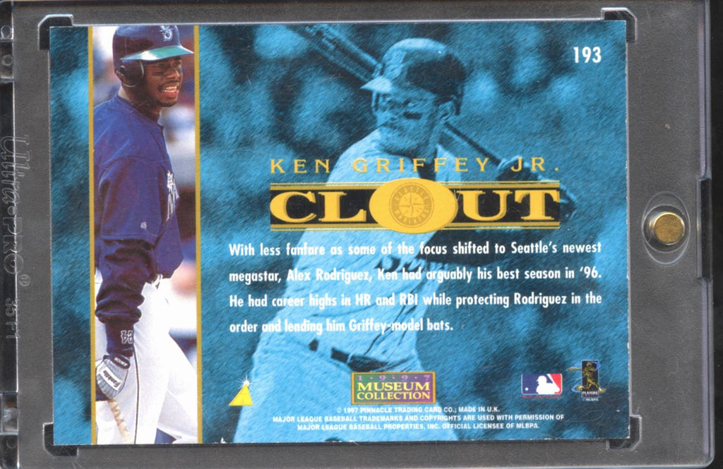 Ken Griffey Jr. 1997 Pinnacle Clout Museum Collection Seattle Mariners
