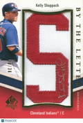 Kelly Shoppach 2009 SP Authentic Letter Auto Autograph S Patch 30/38 Indians