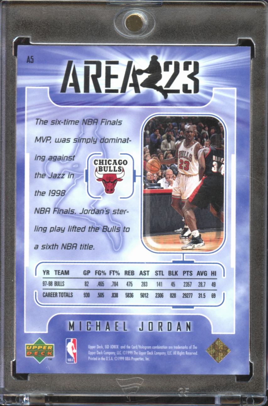 Michael Jordan 1999 Upper Deck Ionix Area 23 #A5 Chicago Bulls